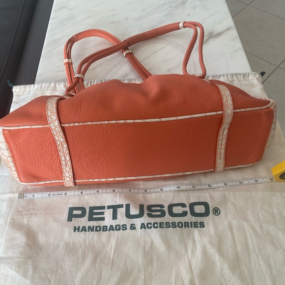 Petusco Leather Shoulder Bag Made in Spain - Picture 12 of 13